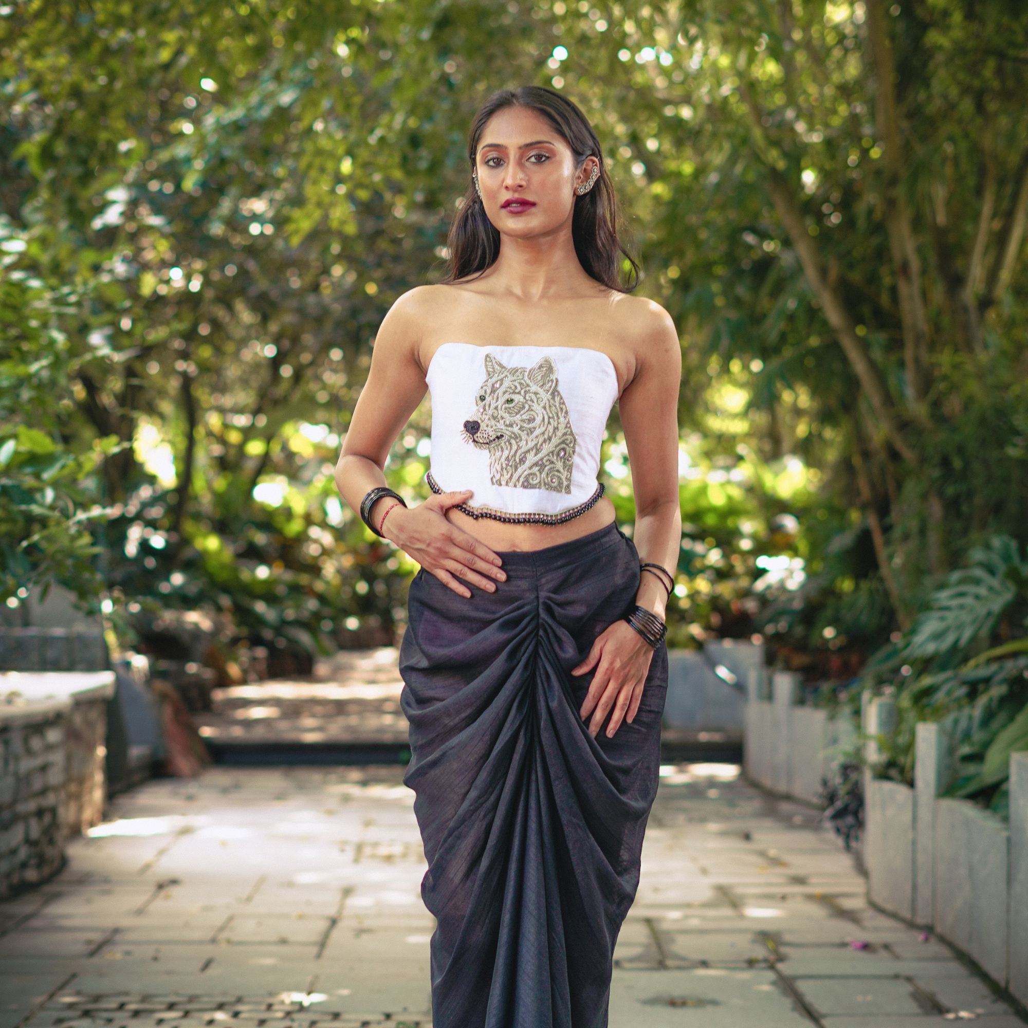 Powder blue and gold square hand made bead embroidery and pure silk clutch bag detachable sling